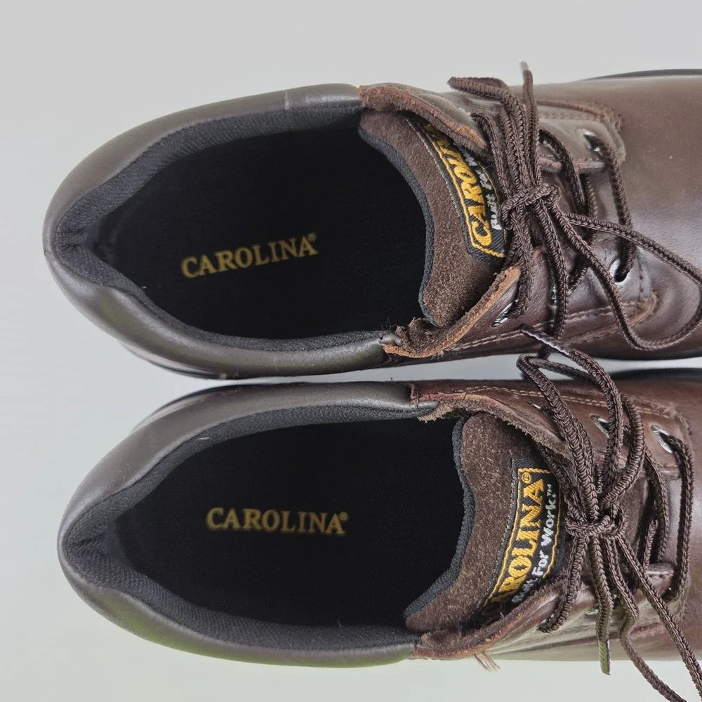 Carolina CA1528 Men's 12M Brown Leather Work Shoes Electrical Hazard Safety Toe